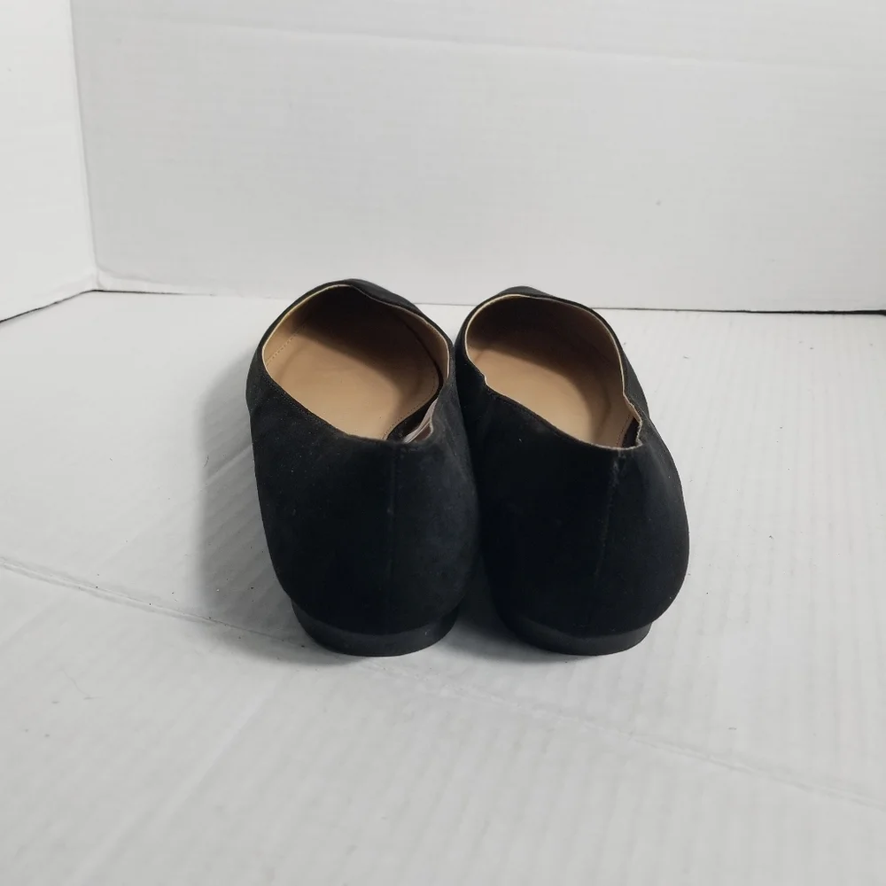 A NEW DAY BLACK SMALL HEEL SLIP ONS SIZE 9
